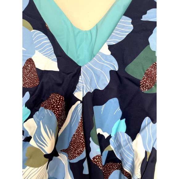 Athleta Blue Floral Tropical One Piece Swimsuit XS - Picture 13 of 14
